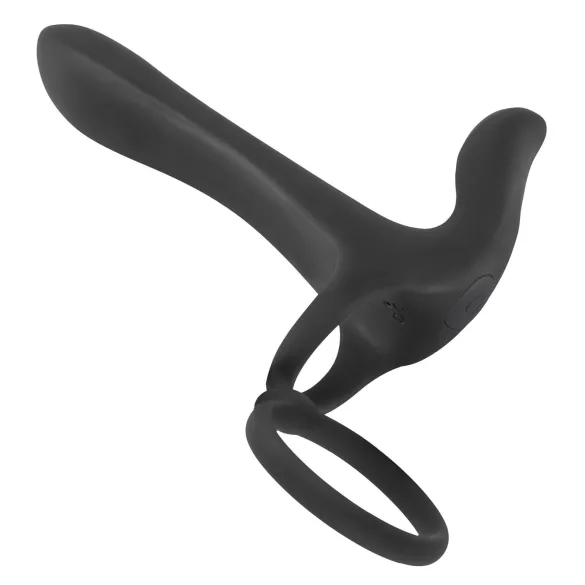 Black Velvets - Rechargeable 2‑in‑1 Vibrator and Cock Ring (Black)