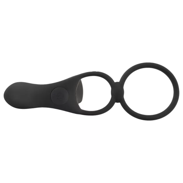 Black Velvets - Rechargeable 2‑in‑1 Vibrator and Cock Ring (Black)