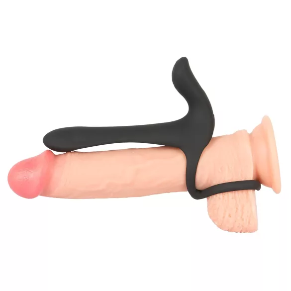 Black Velvets - Rechargeable 2‑in‑1 Vibrator and Cock Ring (Black)
