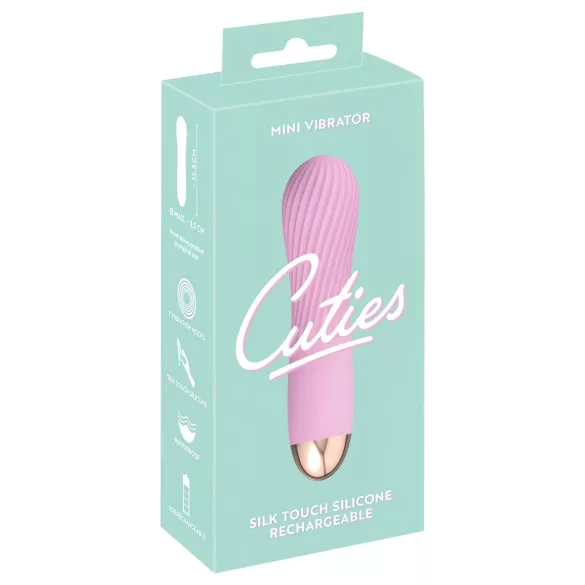 Cuties Mini - Rechargeable, Waterproof Spiral Vibrator (Pink)