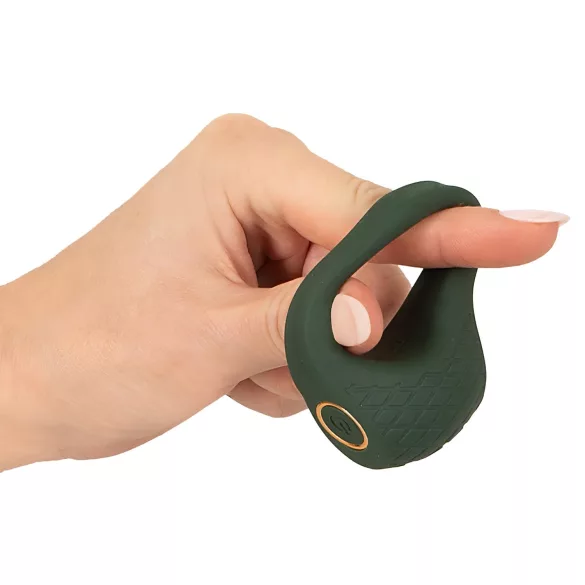 Emerald Love - Rechargeable, Waterproof Vibrating Ring (Green)