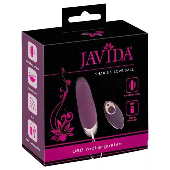 Javida Shaking Love - Purple Wireless Vibrating Egg