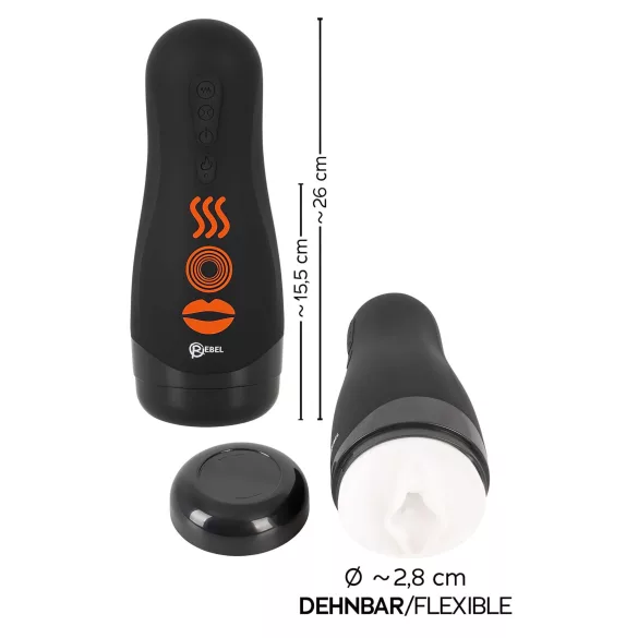 Rebel 3-in-1 Rechargeable Warming Masturbator