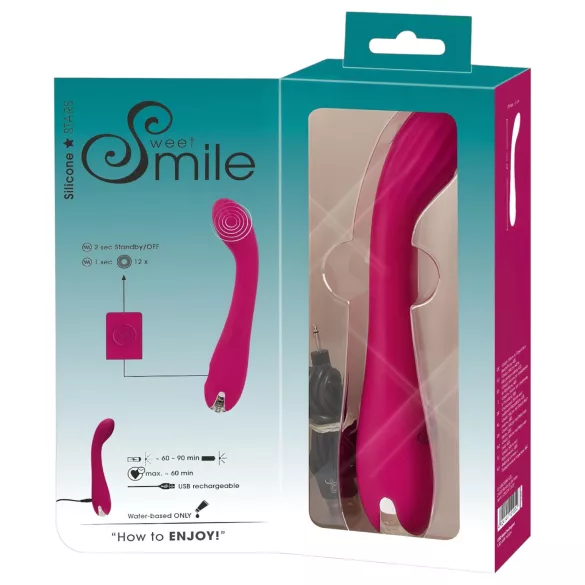 SMILE Rechargeable Ribbed G-Spot Vibrator (Purple)