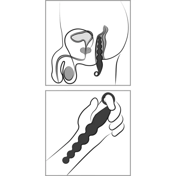 ANOS Sensations - Beaded Anal Vibrator (Black)