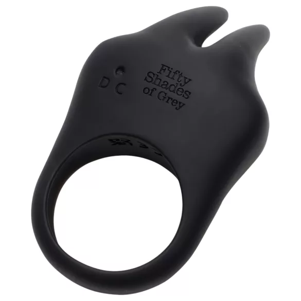 Fifty Shades of Grey Sensation - clitoral stimulating penis ring (black)