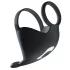 Rebel - Rechargeable Vibrating Ring & Stimulation Toy (Black)