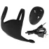 Rebel - Rechargeable Vibrating Ring & Stimulation Toy (Black)