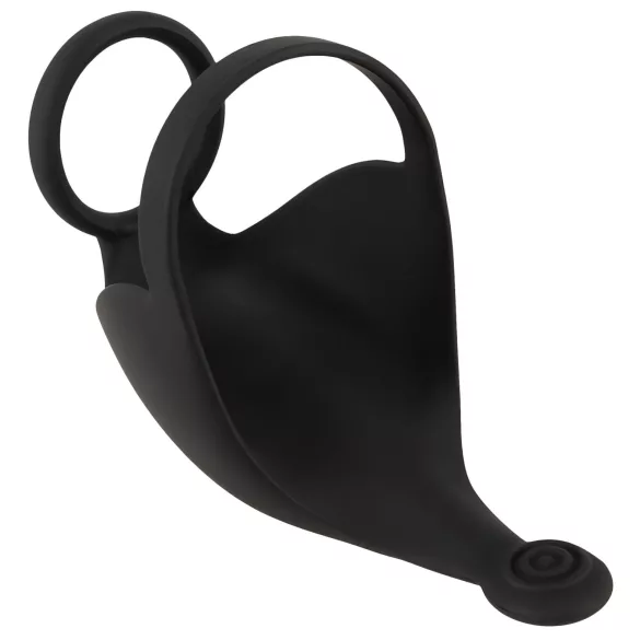 Rebel - Rechargeable Vibrating Ring & Stimulation Toy (Black)