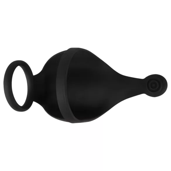 Rebel - Rechargeable Vibrating Ring & Stimulation Toy (Black)