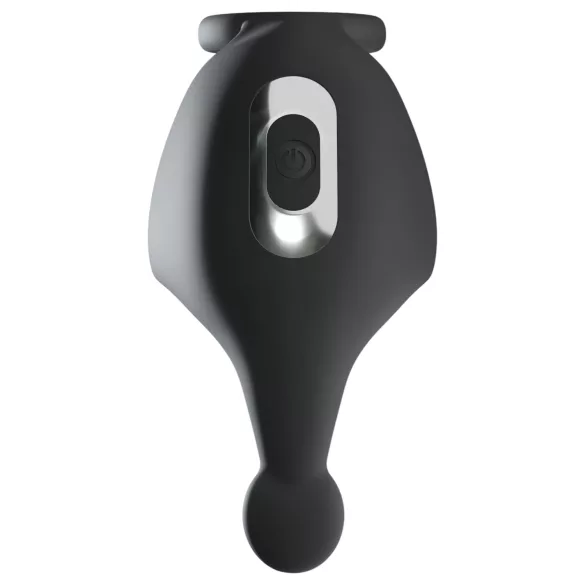 Rebel - Rechargeable Vibrating Ring & Stimulation Toy (Black)