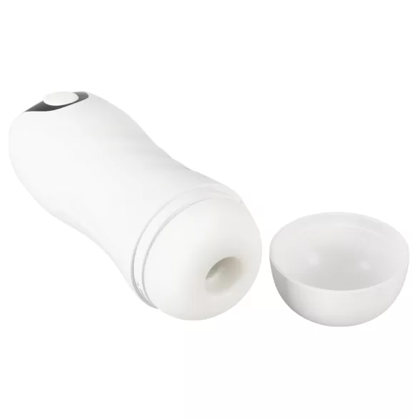 STROKER - Rechargeable, Suction-Vibrating Masturbator (White)