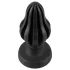 ANOS - ribbed soft anal plug - 7cm (black)