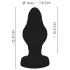 ANOS - ribbed soft anal plug - 7cm (black)
