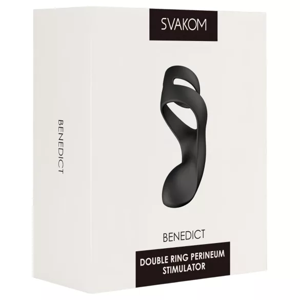 Svakom Benedict - Black Vibrating Penis Ring & Perineum Stimulator