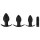 Black Velvet - Rechargeable Anal Vibrator Set - 3 Pieces (Black)