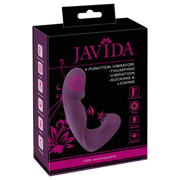 Javida - 4in1 Clitoral Stimulator Vibrator (Purple)