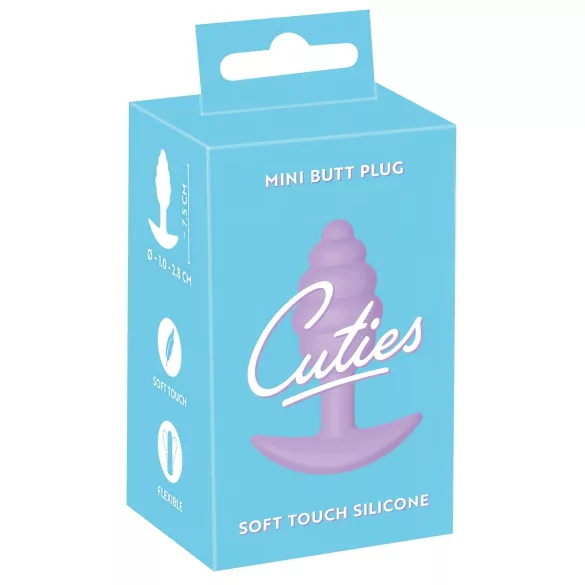 Cuties Mini Butt Plug - Silicone Anal Plug - Purple (2.8cm)