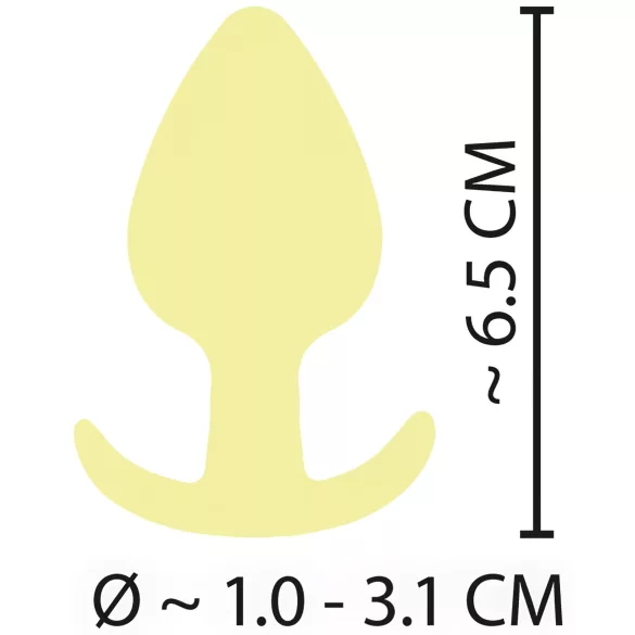 Cuties Mini Silicone Butt Plug - Yellow (3.1cm)