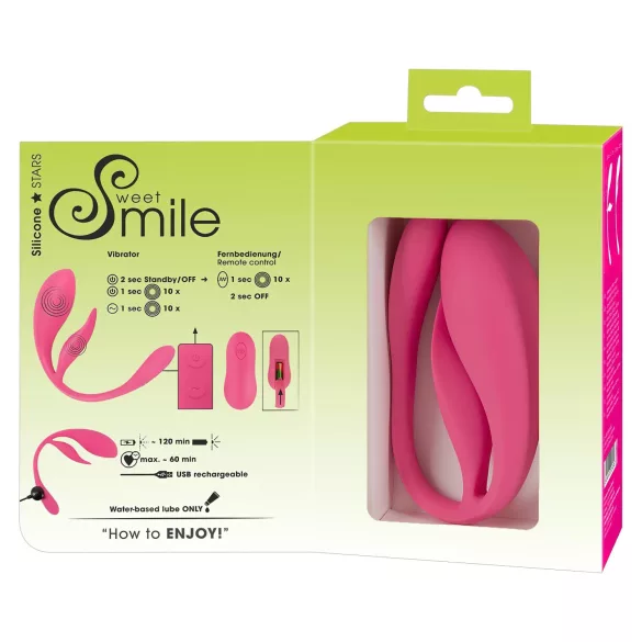 SMILE - Rechargeable Pink Vibrating Egg with Radio Control