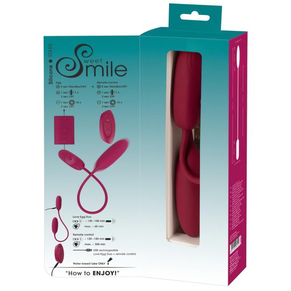 Smile Love Egg Duo - Vibrating Pleasure Eggs Set (Front & Back)