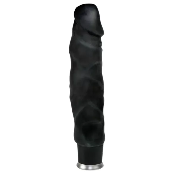 Nature Skin - realistic vibrator (black, 22 cm)