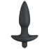 Black Velvet Vibrating Anal Plug - Medium