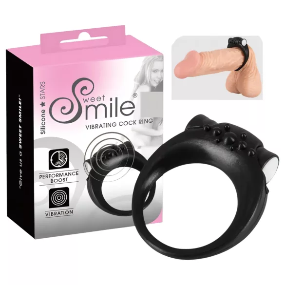 SMILE Stayer - Vibrating Ring for Men (Black)