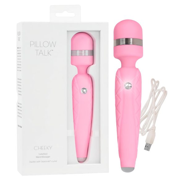 Pillow Talk Cheeky Wand - Rechargeable Massager Vibrator (Pink)