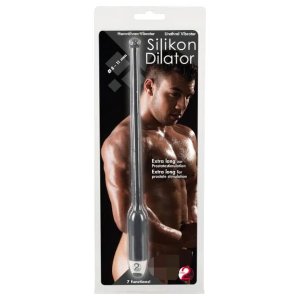 You2Toys Vibrating Silicone Urethral Dilator – Black (8-11mm)