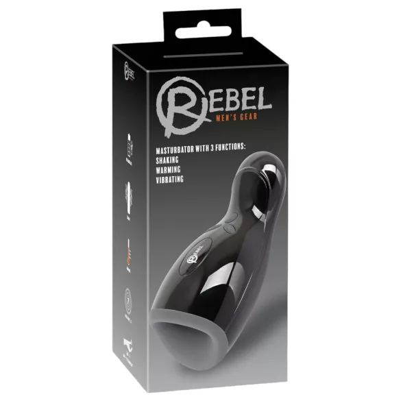 Rebel - Heated, Vibrating, Up-Down Moving Masturbator (Black)