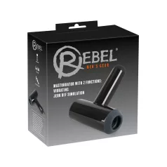   Rebel - Rechargeable, Pulsating & Vibrating Masturbator (Black)
