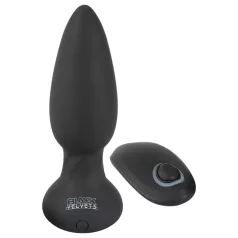 Black Velvet - Rotating Beaded Anal Vibrator (Black)