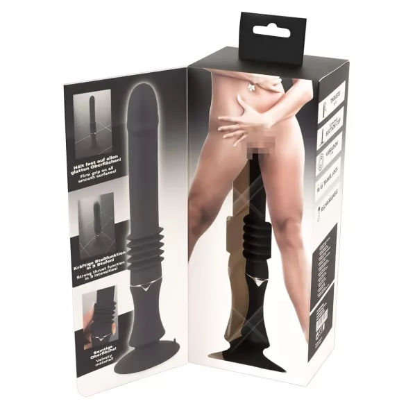 You2Toys Thrusting Vibrator with Suction Cup (Black)