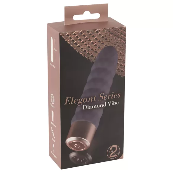 You2Toys Elegant Diamond - Rechargeable Wand Vibrator (Purple)