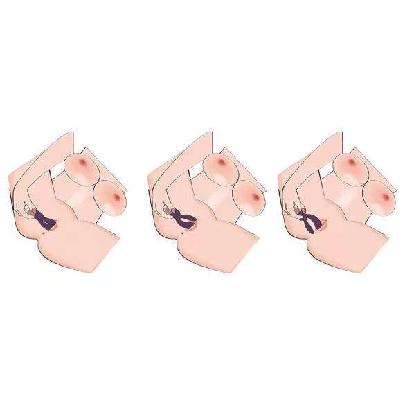 You2Toys Elegant Rechargeable Dual Vibrator with Clitoral Arm (Purple)