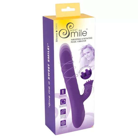 Smile Pearl - Pearl-textured Vibrator (Purple)