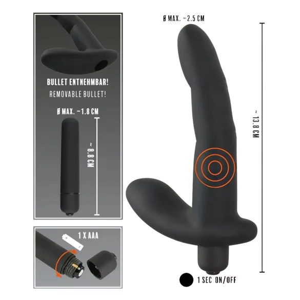 Rebel Naughty Finger - Black Prostate Massager Vibrator