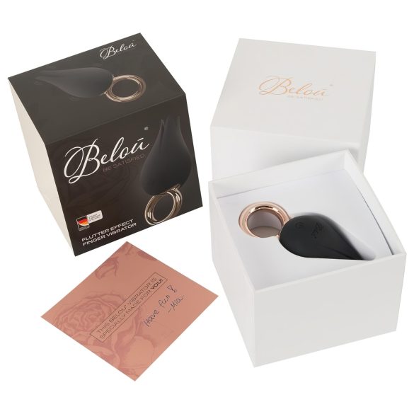 Belou - Rechargeable Waterproof Clitoral Vibrator (Black)