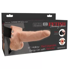   Pipedream - Fetish Strap-On 6 - strap-on, hollow vibrator (flesh-coloured)