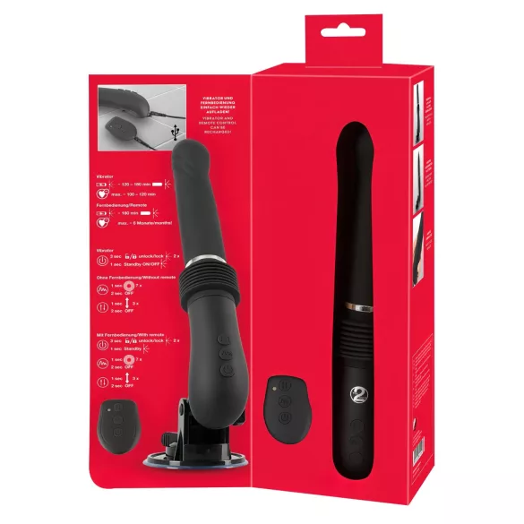 You2Toys RC Thrusting Machine 2.0 - Rechargeable Vibrator (Black)