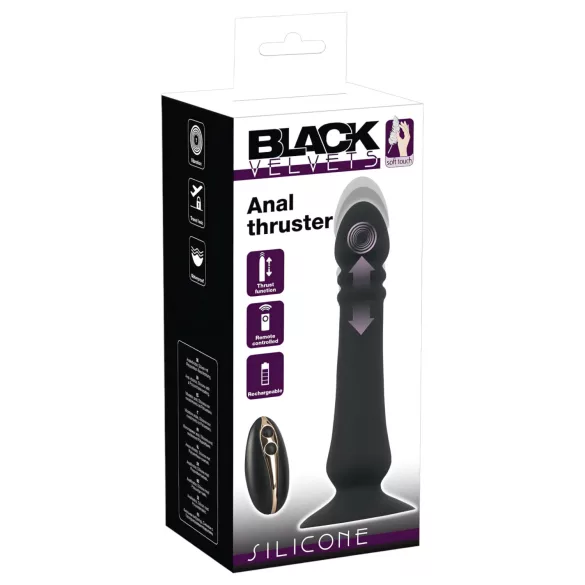 Black Velvet - Rechargeable Thrusting Anal Vibrator (Black)