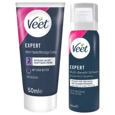   Veet - intimate hair removal cream and moisturising mousse for women (2 × 50 ml)