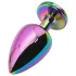 Sunfo - Metal Anal Plug with White Gem (Rainbow)