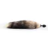 Sunfo - Silicone Anal Plug with Fox Tail (Black-Red)