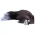 Sunfo - Silver-Black Metal Anal Plug with Fox Tail
