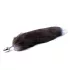 Sunfo - Silver-Black Metal Anal Plug with Fox Tail