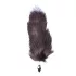Sunfo - Silver-Black Metal Anal Plug with Fox Tail