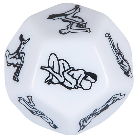 12-Sided Erotic Dice - White