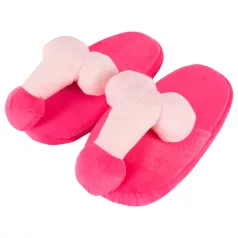 Pink Plush Slippers - Novelty Shape